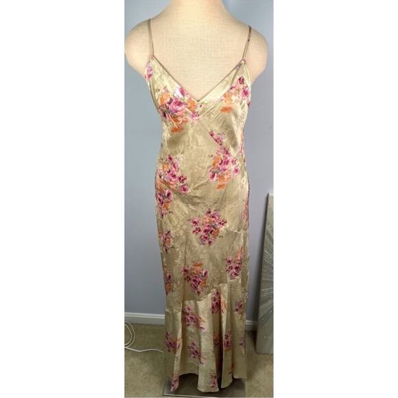 LoveShackFancy Azalea Rosie Mauve Floral Silk Blend Slip Maxi Dress Size M - Picture 5 of 11